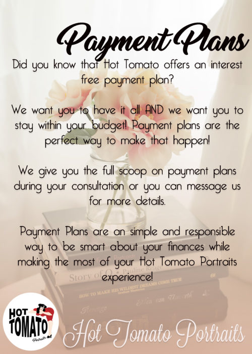 payment plans for Hot Tomato Portraits